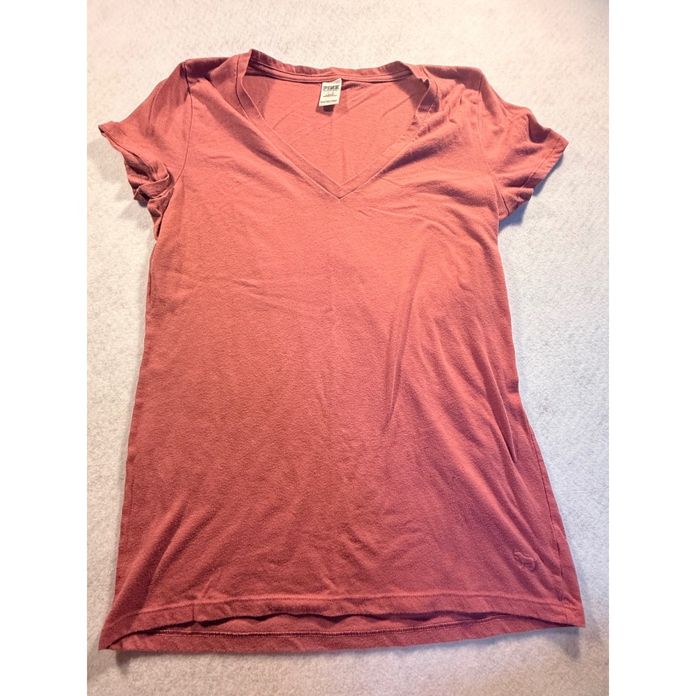 Pink Victoria's Secret V-Neck Sleepwear Tee Rose Pink Large L